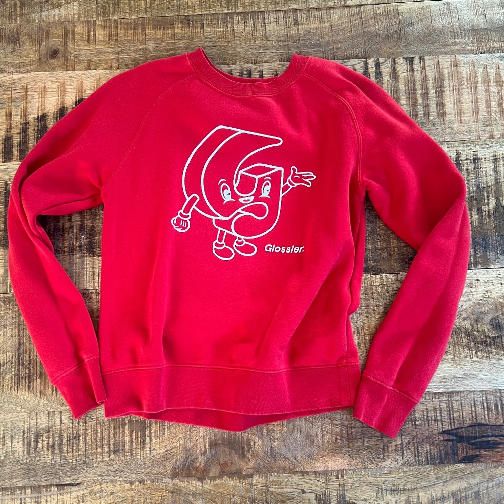 Glossier G Pal Graphic Crew Neck Sweatshirt Limited Edition Rare - Size XS